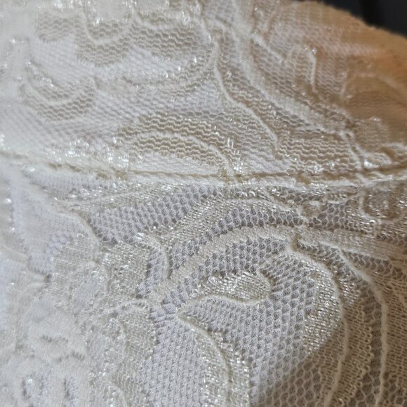 Heart Soul Cream Lace Blouse, Sz M - Picture 4 of 8